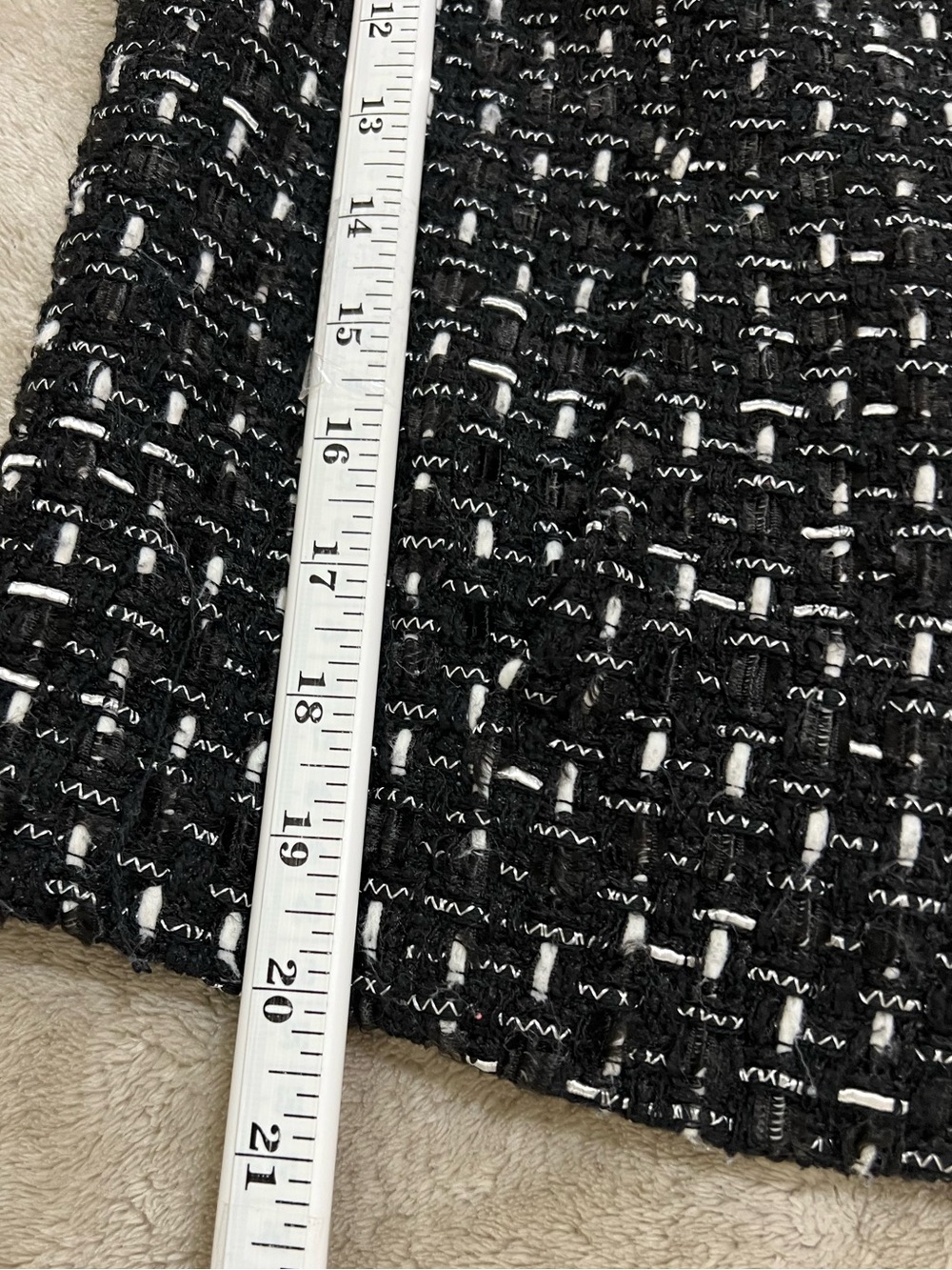 Talbots Collection Women’s Size 14 Petites Tweed Jacket Black White - Picture 5 of 13
